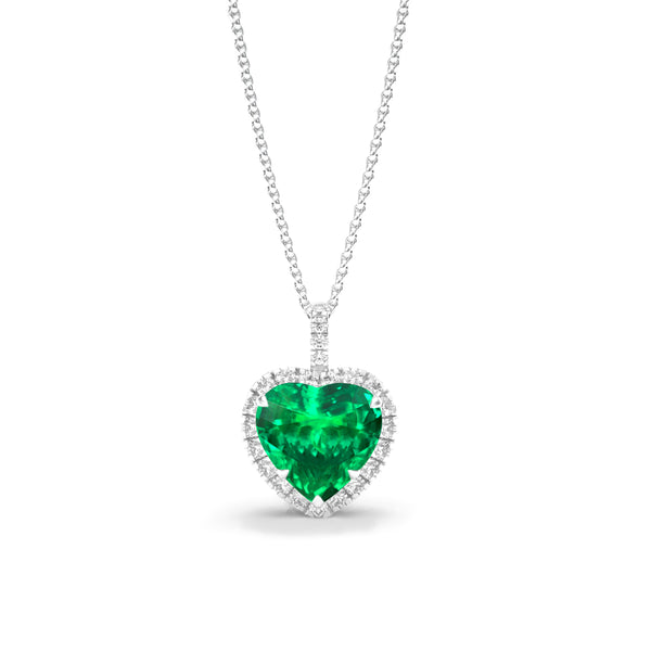 HEART EMERALD & DIAMOND Necklace - MARCELLO RICCIO®