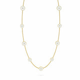 Mother of Pearl & Diamond Amulet Necklace, 18K Yellow Gold