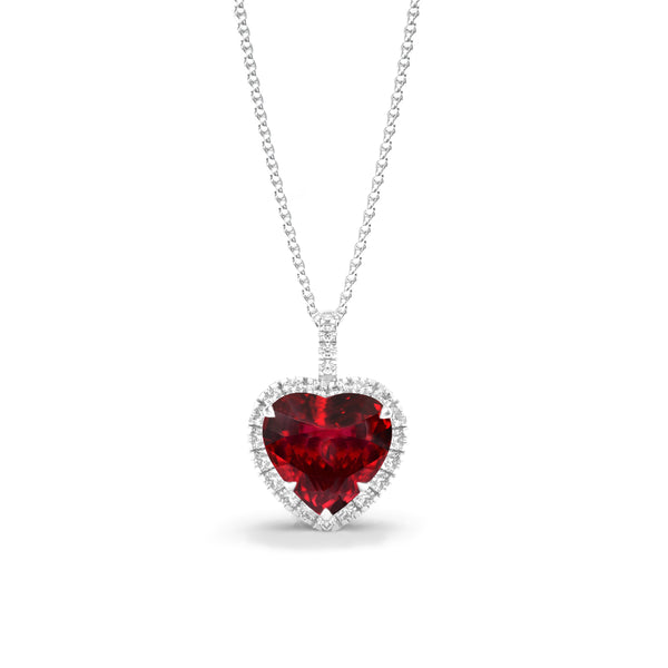 HEART RUBY & DIAMOND Necklace - MARCELLO RICCIO®