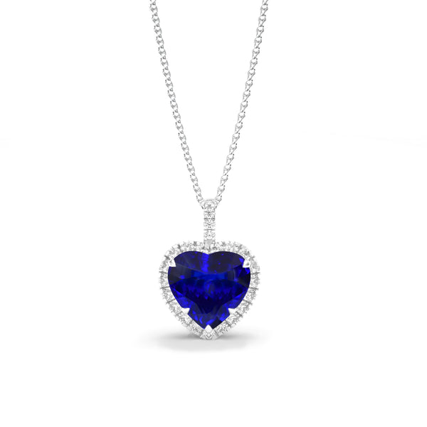 HEART SAPPHIRE & DIAMOND Necklace - MARCELLO RICCIO®