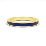 blue navy enamel silver gold plated vermeil 18k gold ring