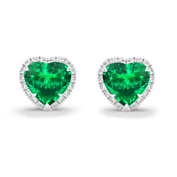 HEART EMERALD & DIAMOND Earrings - MARCELLO RICCIO®