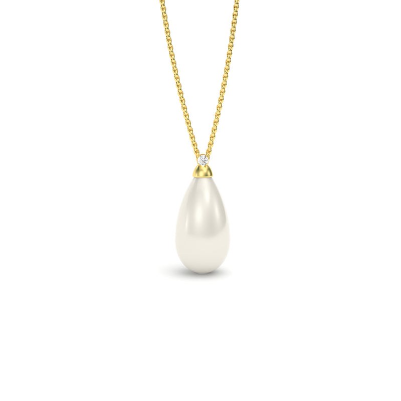 WHITE AGATE & DIAMOND Necklace