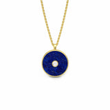 Lapis Lazuli and Diamond Amulet Pendant, 18K Gold