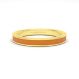 orange enamel silver gold plated vermeil 18k gold ring