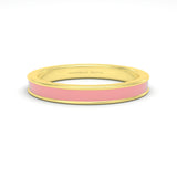 pink enamel silver gold plated vermeil 18k gold ring