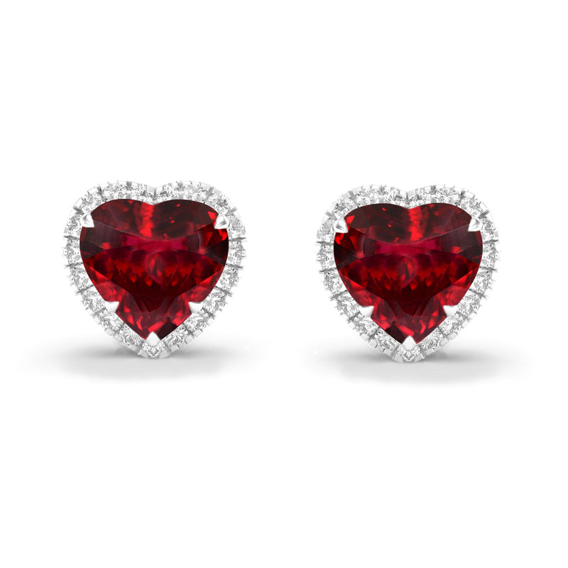 HEART RUBY & DIAMOND Earrings - MARCELLO RICCIO®