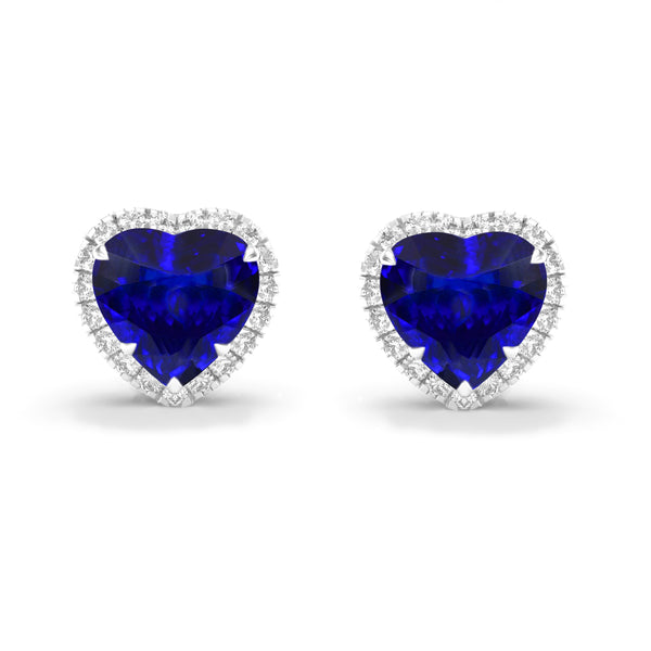 HEART SAPPHIRE & DIAMOND Earrings - MARCELLO RICCIO®