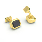 Octagon Black Tourmaline, 18K Yellow Gold