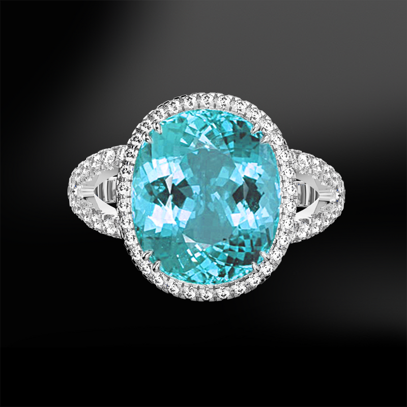 116405 : Tourmaline & Diamond Ring - Abrecht Bird Jewellers